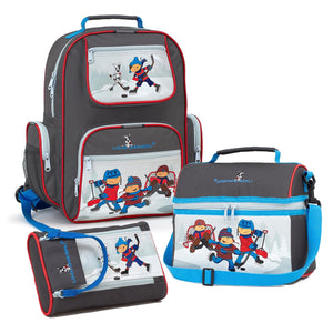 Louis Garneau - Sac à Dos Pour Enfants Préscolaire et Primaire, Dos Rembourré, 5 Pochettes, Collection Hockey - Simple Boutique