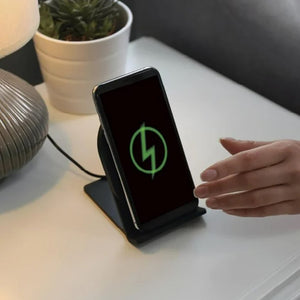 M - Support de Téléphone avec Chargeur Sans-Fil Mental Beats, Noir - Simple Boutique