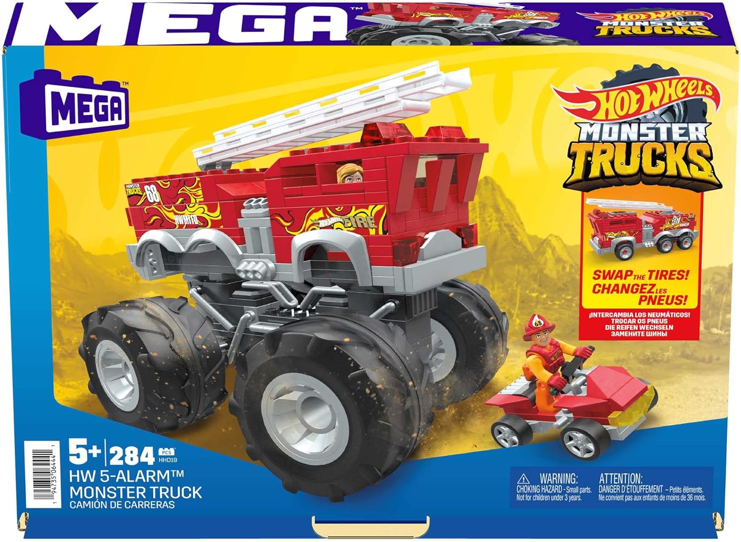 MEGA Hot Wheels Monster Trucks – Kit de Construction 5-Alarm (284 Pièces) - Simple Boutique