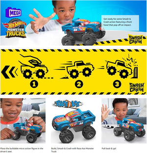 MEGA Hot Wheels Monster Trucks – Kit de Construction Race Ace (85 Pièces) - Simple Boutique