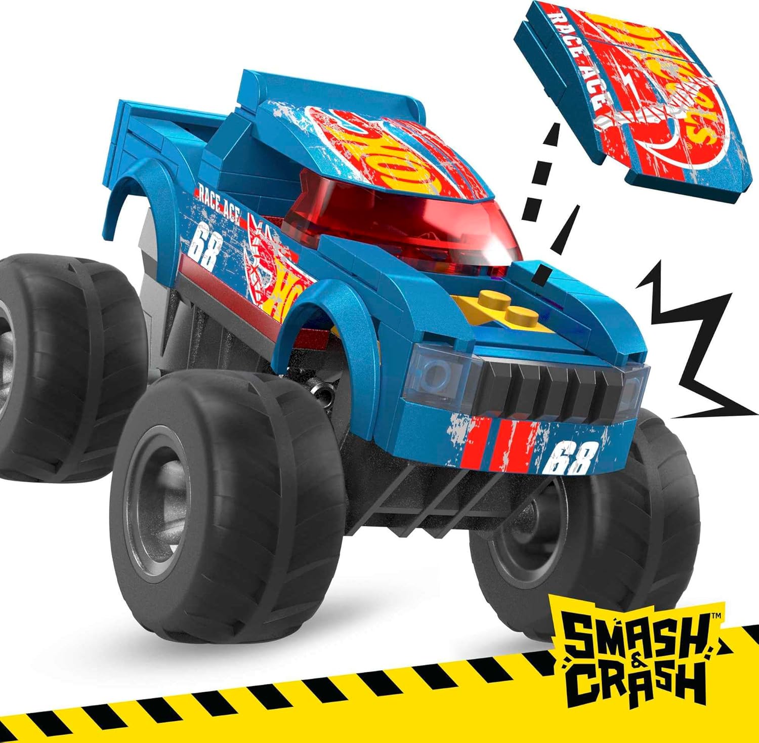 MEGA Hot Wheels Monster Trucks – Kit de Construction Race Ace (85 Pièces) - Simple Boutique