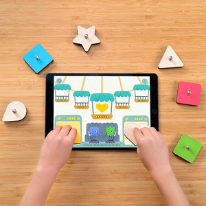 Marbotic - Formes et Couleurs en Bois Intelligent pour Tablette, Pour Enfants de 3 à 5 ans - Simple Boutique