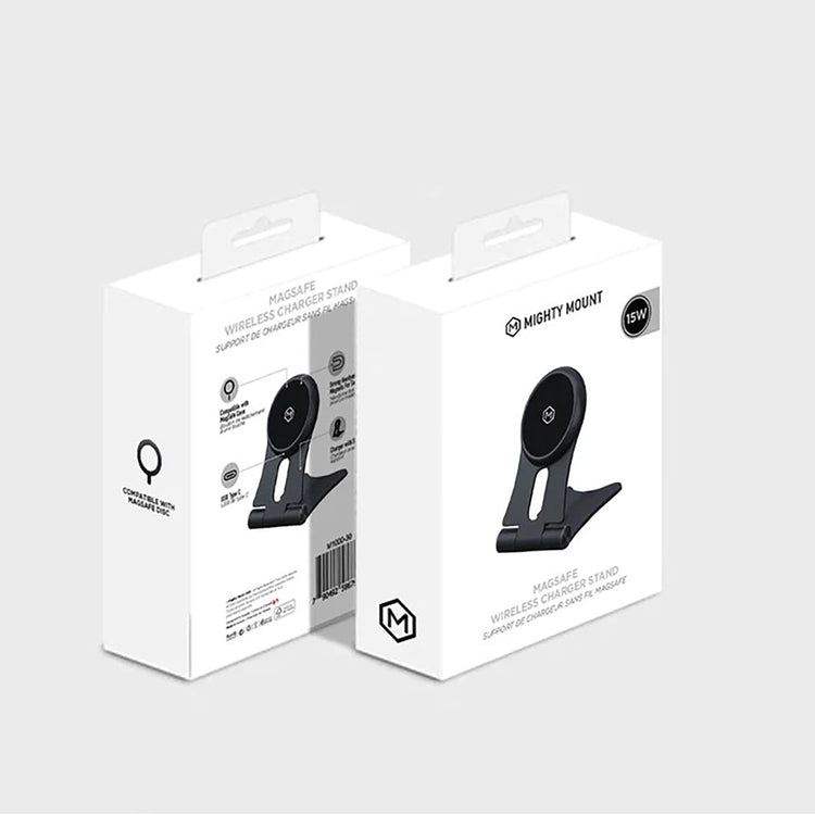 MightyMount - Support de Téléphone Magnétique Magsafe avec Chargeur Sans-Fil, Noir - Simple Boutique