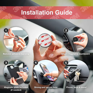 MightyMount - Support de Téléphone Magnétique pour Tableau de Bord de Voiture, Noir - Simple Boutique