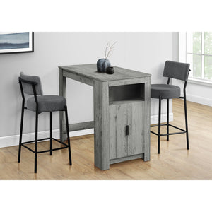 Monarch Specialties I 1204 - Table A Manger, 48" Rectangulaire, Hauteur Du Comptoir, Cuisine, Petit, Rangement, Stratifié Gris, Contemporain, Moderne - Simple Boutique