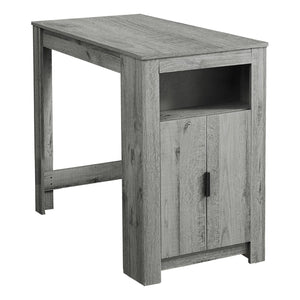 Monarch Specialties I 1204 - Table A Manger, 48" Rectangulaire, Hauteur Du Comptoir, Cuisine, Petit, Rangement, Stratifié Gris, Contemporain, Moderne - Simple Boutique