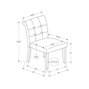 Monarch Specialties I 1219 - Chaise De Salle À Manger, Hauteur De 38", Ensemble De 2, Rembourré, Salle À Manger, Coté, Cuisine, Tissu Vert, Pieds En Bois De Noyer, Moderne - Simple Boutique