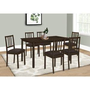 Monarch Specialties I 1302 - Table A Manger, 60" Rectangulaire, Cuisine, Salle À Manger, Veneer Marron, Jambes En Bois, Transitionnel - Simple Boutique