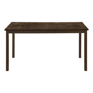 Monarch Specialties I 1302 - Table A Manger, 60" Rectangulaire, Cuisine, Salle À Manger, Veneer Marron, Jambes En Bois, Transitionnel - Simple Boutique