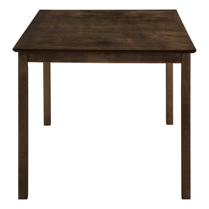 Monarch Specialties I 1302 - Table A Manger, 60" Rectangulaire, Cuisine, Salle À Manger, Veneer Marron, Jambes En Bois, Transitionnel - Simple Boutique