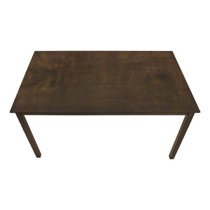 Monarch Specialties I 1302 - Table A Manger, 60" Rectangulaire, Cuisine, Salle À Manger, Veneer Marron, Jambes En Bois, Transitionnel - Simple Boutique