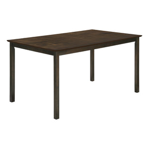 Monarch Specialties I 1302 - Table A Manger, 60" Rectangulaire, Cuisine, Salle À Manger, Veneer Marron, Jambes En Bois, Transitionnel - Simple Boutique