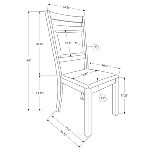 Monarch Specialties I 1310 - Chaise, Lot De 2, Côté, Rembourré, Cuisine, Salle À Manger, Aspect Cuir Marron, Pieds En Bois De Noyer, Transitionnel - Simple Boutique