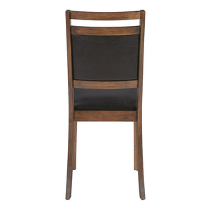 Monarch Specialties I 1310 - Chaise, Lot De 2, Côté, Rembourré, Cuisine, Salle À Manger, Aspect Cuir Marron, Pieds En Bois De Noyer, Transitionnel - Simple Boutique