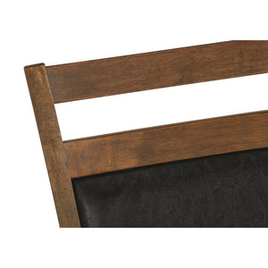 Monarch Specialties I 1310 - Chaise, Lot De 2, Côté, Rembourré, Cuisine, Salle À Manger, Aspect Cuir Marron, Pieds En Bois De Noyer, Transitionnel - Simple Boutique