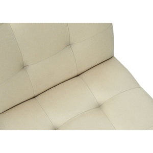 Monarch Specialties I 1376 - Chaise, 37 Pouces De Hauteur, Lot De 2, Rembourré, Salle À Manger, Cuisine, Tissu Crème, Transitionnel - Simple Boutique