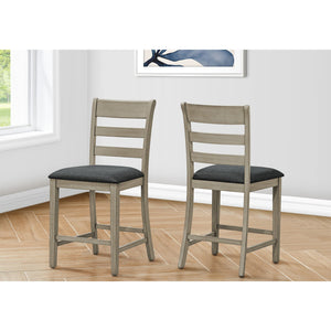 Monarch Specialties I 1382 - Chaise, 44" Hauteur, Hauteur Du Comptoir, Salle À Manger, Cuisine, Ensemble De 2, Rembourré, Coté, Transitionnel - Simple Boutique