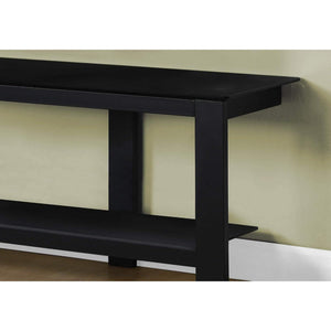 Monarch Specialties I 2500 Meuble Tv, 60 Pouces, Console, Centre De Divertissement Média, Étagères De Rangement, Salon, Chambre À Coucher, Verre Trempé, Métal, Noir, Dégager, Contemporain, Moderne - Liquidation Vente Finale - Simple Boutique