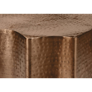 Monarch Specialties I 3901 - Table D'appoint, Tambour, Côté, Bout, Table De Nuit, Lampe, Salon, Chambre À Coucher, Métal Cuivre, Contemporain, Moderne - Simple Boutique