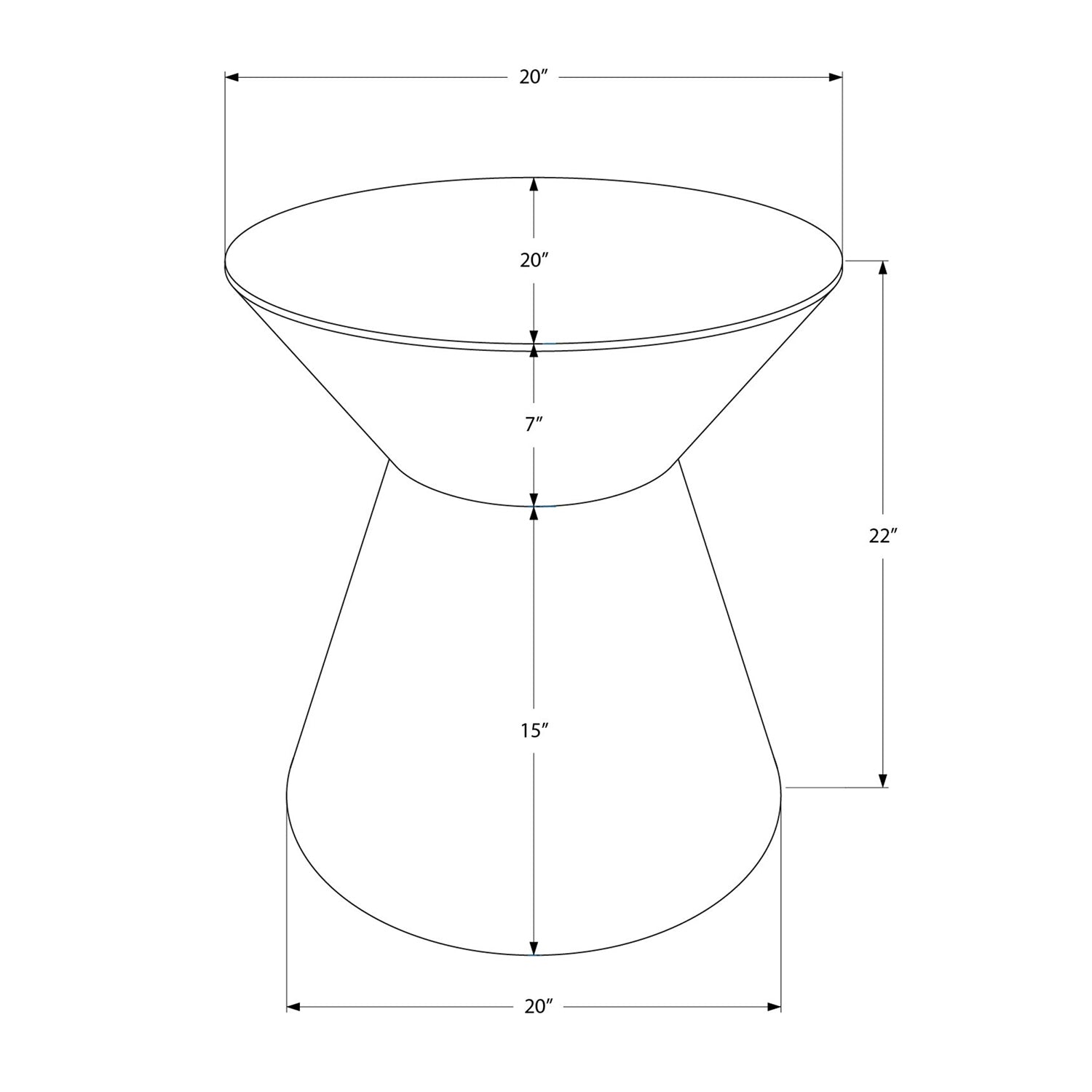 Monarch Specialties I 3927 - Table D'appoint, Tambour, Côté, Bout, Table De Nuit, Lampe, Salon, Chambre À Coucher, Métal D'or, Contemporain, Moderne - Simple Boutique