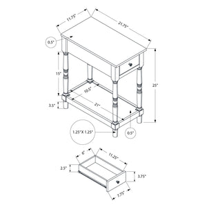 Monarch Specialties I 3957 - Table D'appoint, 2 Niveaux, Bout, Table D'appoint, Table De Nuit, Chambre À Coucher, Étroit, Lampe, Tiroir De Rangement, Placage Brun, Traditionnel - Simple Boutique