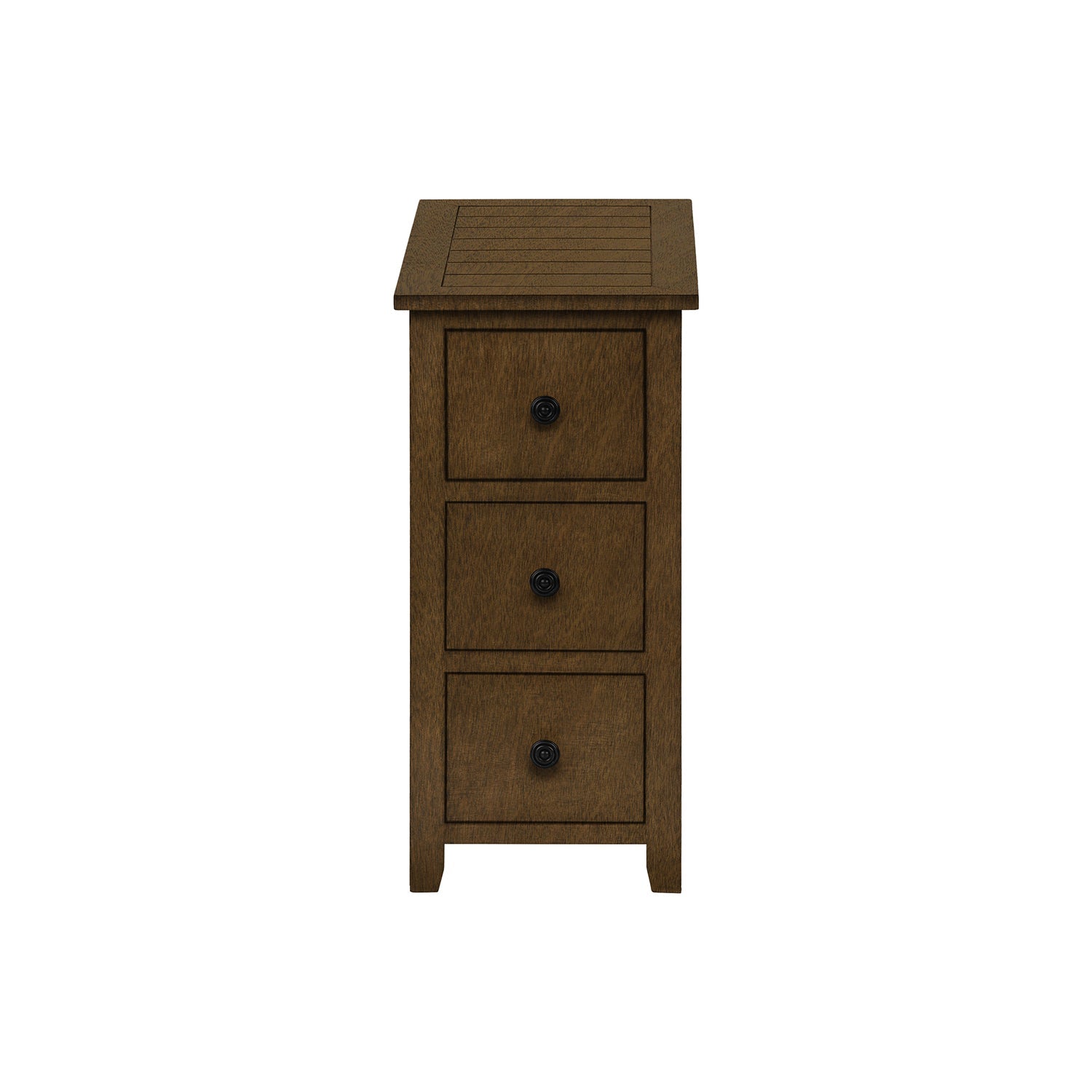 Monarch Specialties I 3959 - Table D'appoint, Bout, Table D'appoint, Table De Nuit, Étroit, Chambre À Coucher, Tiroir De Rangement, Lampe, Placage Brun, Transitionnel - Simple Boutique