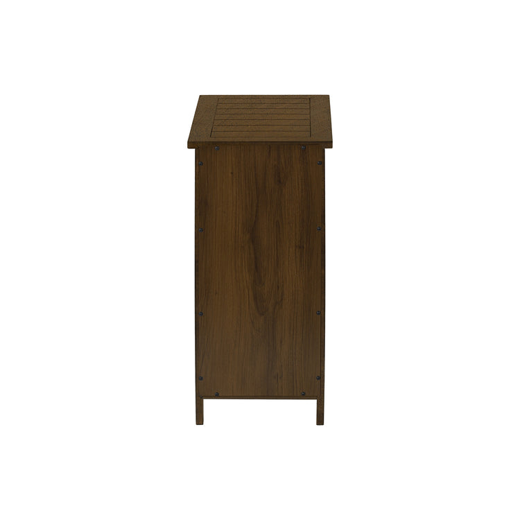 Monarch Specialties I 3959 - Table D'appoint, Bout, Table D'appoint, Table De Nuit, Étroit, Chambre À Coucher, Tiroir De Rangement, Lampe, Placage Brun, Transitionnel - Simple Boutique