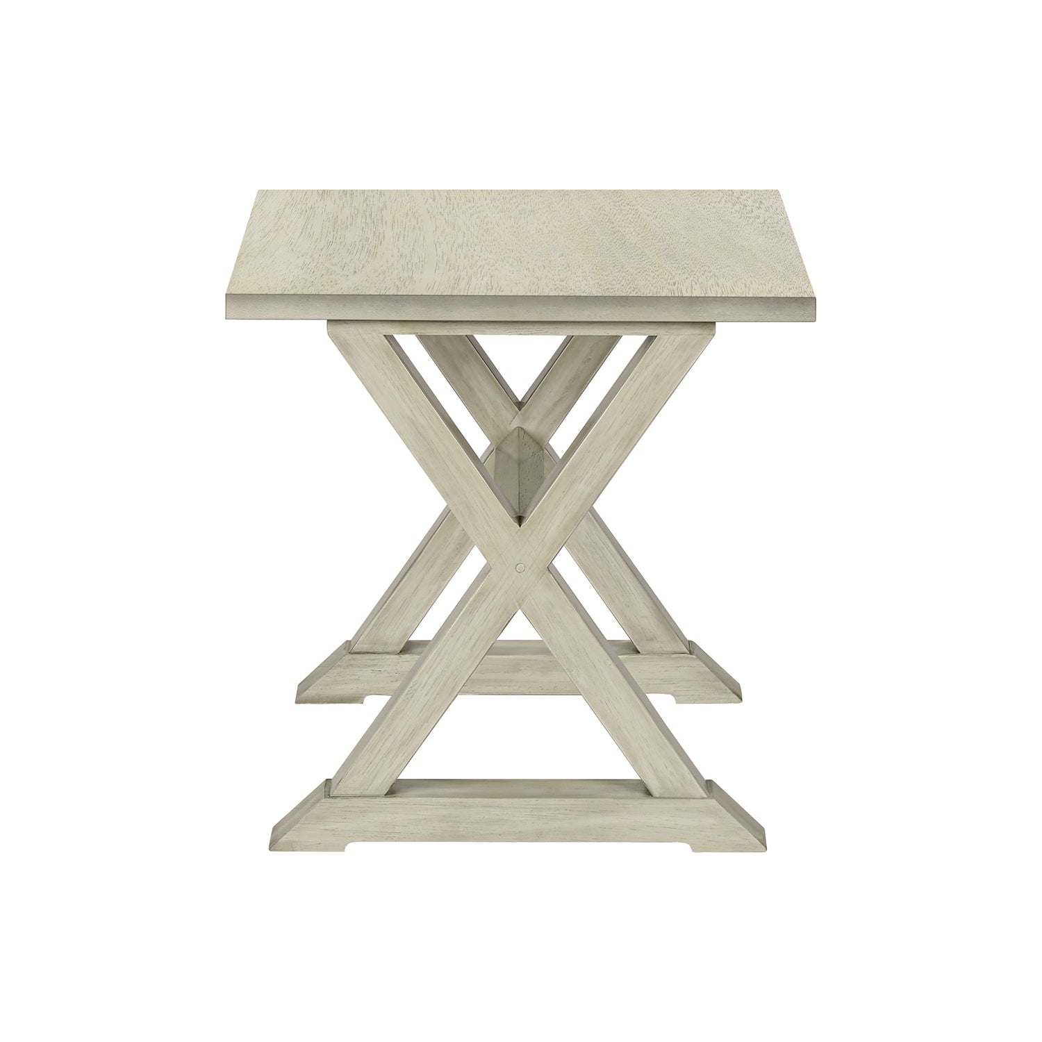 Monarch Specialties I 3989 - Table D'appoint, Bout, Table D'appoint, Carré, Table De Nuit, Chambre À Coucher, Lampe, Placage Blanc Antique, Transitionnel - Simple Boutique
