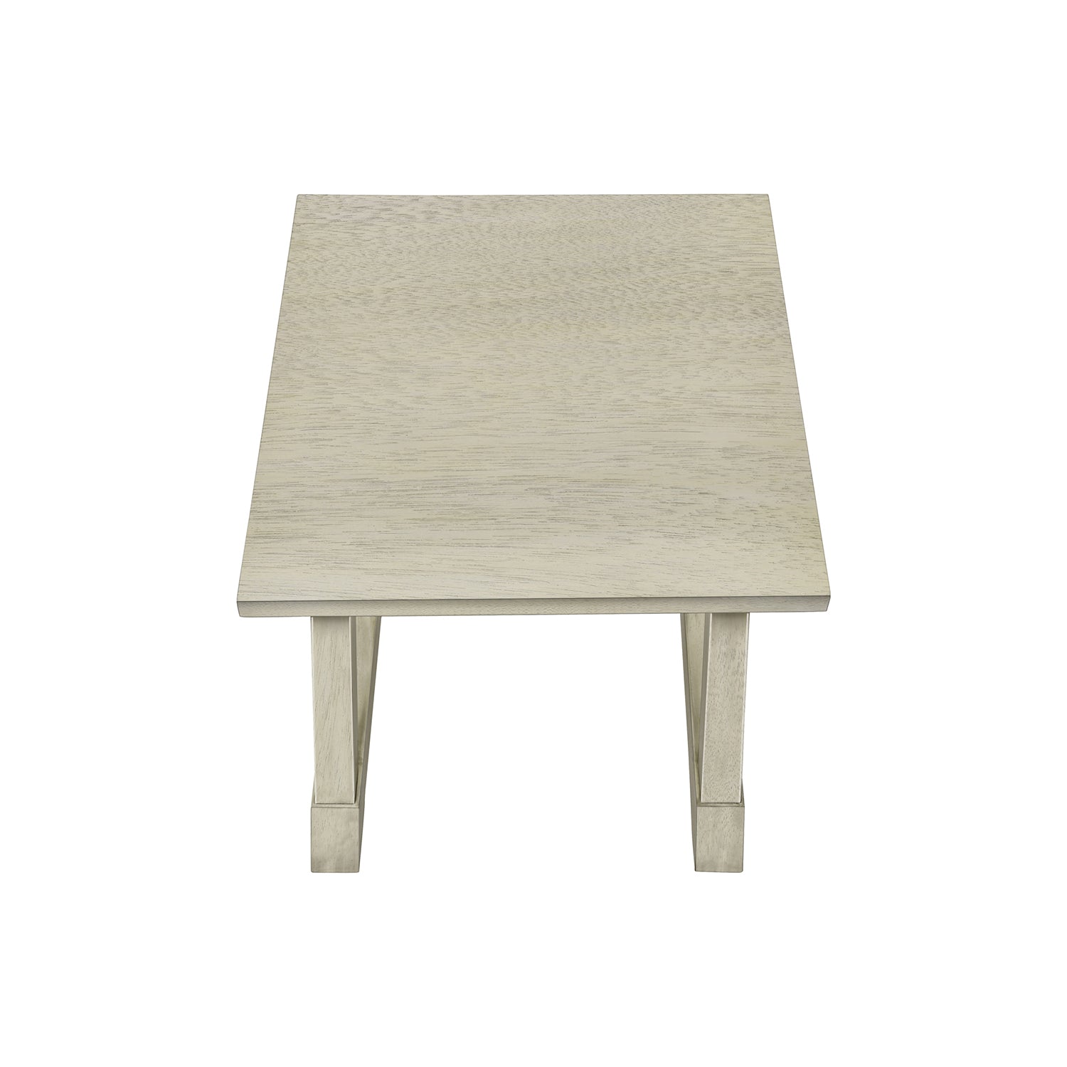 Monarch Specialties I 3989 - Table D'appoint, Bout, Table D'appoint, Carré, Table De Nuit, Chambre À Coucher, Lampe, Placage Blanc Antique, Transitionnel - Simple Boutique