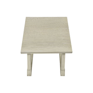Monarch Specialties I 3989 - Table D'appoint, Bout, Table D'appoint, Carré, Table De Nuit, Chambre À Coucher, Lampe, Placage Blanc Antique, Transitionnel - Simple Boutique