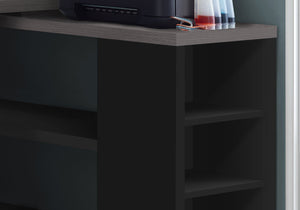 Monarch Specialties I 7419 Bureau, Bureau À Domicile, Coin, Configuration Gauche, Droite, Tiroirs De Rangement, Forme De L, Travail, Ordinateur Portable, Stratifié, Noir, Gris, Contemporain, Moderne - Simple Boutique