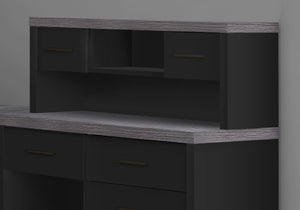 Monarch Specialties I 7430 Bureau, Bureau À Domicile, Coin, Configuration Gauche, Droite, Tiroirs De Rangement, Forme De L, Travail, Ordinateur Portable, Stratifié, Noir, Gris, Contemporain, Moderne - Simple Boutique