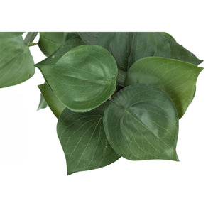 Monarch Specialties I 9582 - Plante Artificielle, 8" De Haut, Alocasie, Intérieur, Faux, Faux, Tableau, Verdure, Mis En Pot, Lot De 2, Décoratif, Feuilles Vertes, Pots En Ciment Blanc - Simple Boutique