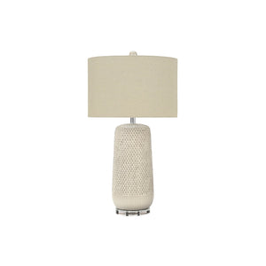 Monarch Specialties I 9605 - Luminaire, 31"H, Lampe De Table, Crème, Tons Beige, Contemporain - Simple Boutique