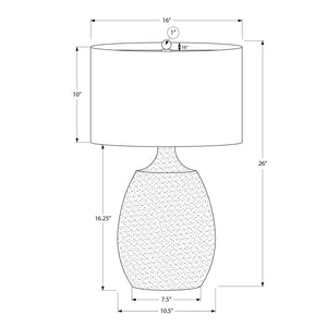 Monarch Specialties I 9609 - Luminaire, 26"H, Lampe De Table, Abat-jour Ivoire / Crème, Résine Couleur Crème, Contemporain - Simple Boutique