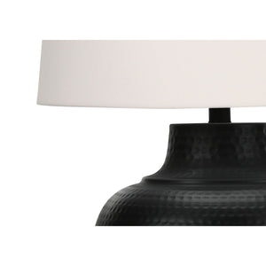 Monarch Specialties I 9615 - Luminaire, 26"H, Lampe De Table, Métal Noir, Abat-jour Ivoire / Crème, Transitionnel - Simple Boutique