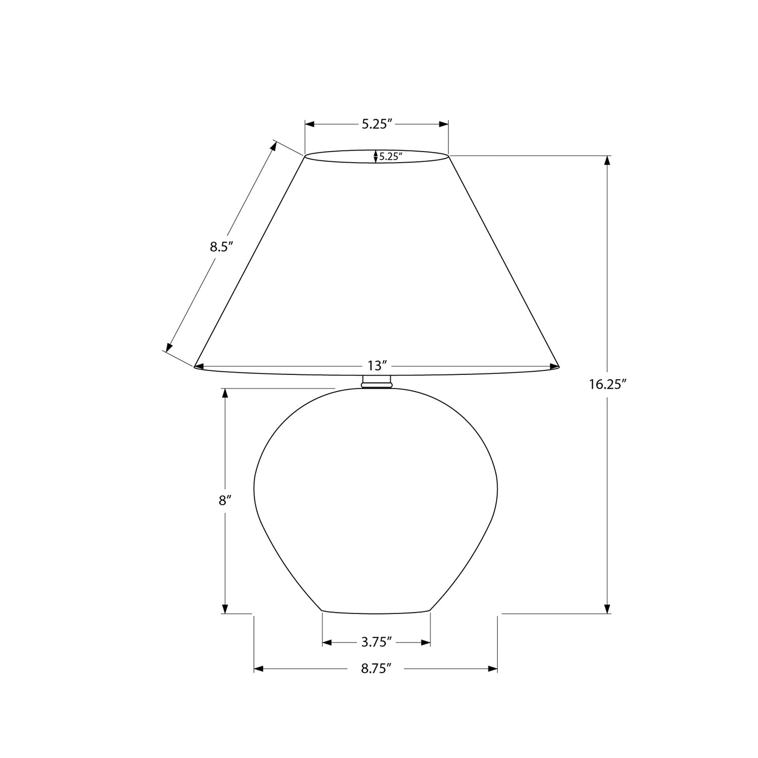 Monarch Specialties I 9631 - Luminaire, 16"H, Lampe De Table, Abat-Jour Crème, Céramique Crème, Contemporain - Simple Boutique