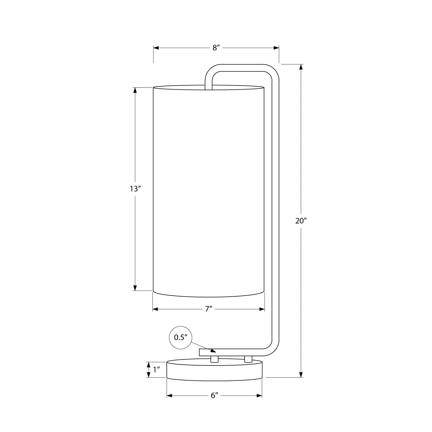 Monarch Specialties I 9636 - Luminaire, 20"H, Lampe De Table, Céramique Blanche, Abat-jour Ivoire / Crème, Contemporain - Simple Boutique