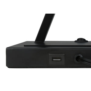 Monarch Specialties I 9638 - Luminaire, 25"H, Lampe De Table, Port Usb Inclus, Métal Noir, Abat-jour Beige., Transitionnel - Simple Boutique