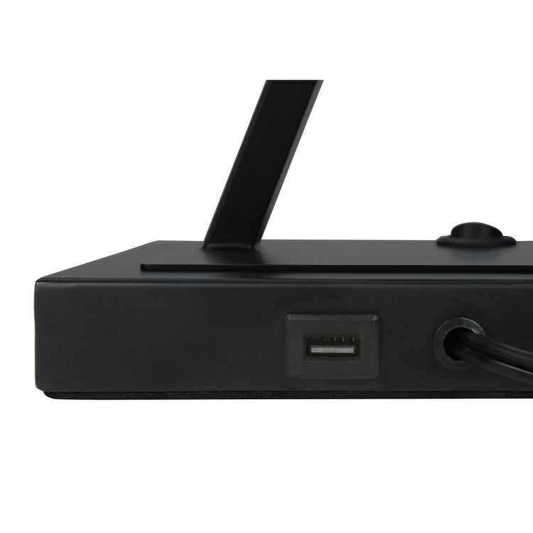 Monarch Specialties I 9638 - Luminaire, 25"H, Lampe De Table, Port Usb Inclus, Métal Noir, Abat-jour Beige., Transitionnel - Simple Boutique