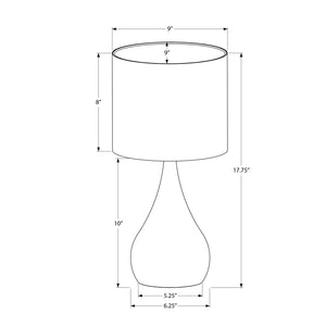 Monarch Specialties I 9639 - Luminaire, Ensemble De 2, 18"H, Lampe De Table, Métal Noir, Abat-jour Ivoire / Crème, Contemporain - Simple Boutique