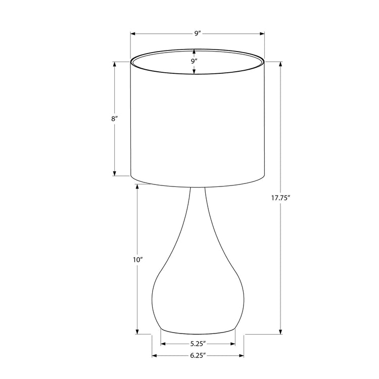 Monarch Specialties I 9639 - Luminaire, Ensemble De 2, 18"H, Lampe De Table, Métal Noir, Abat-jour Ivoire / Crème, Contemporain - Simple Boutique