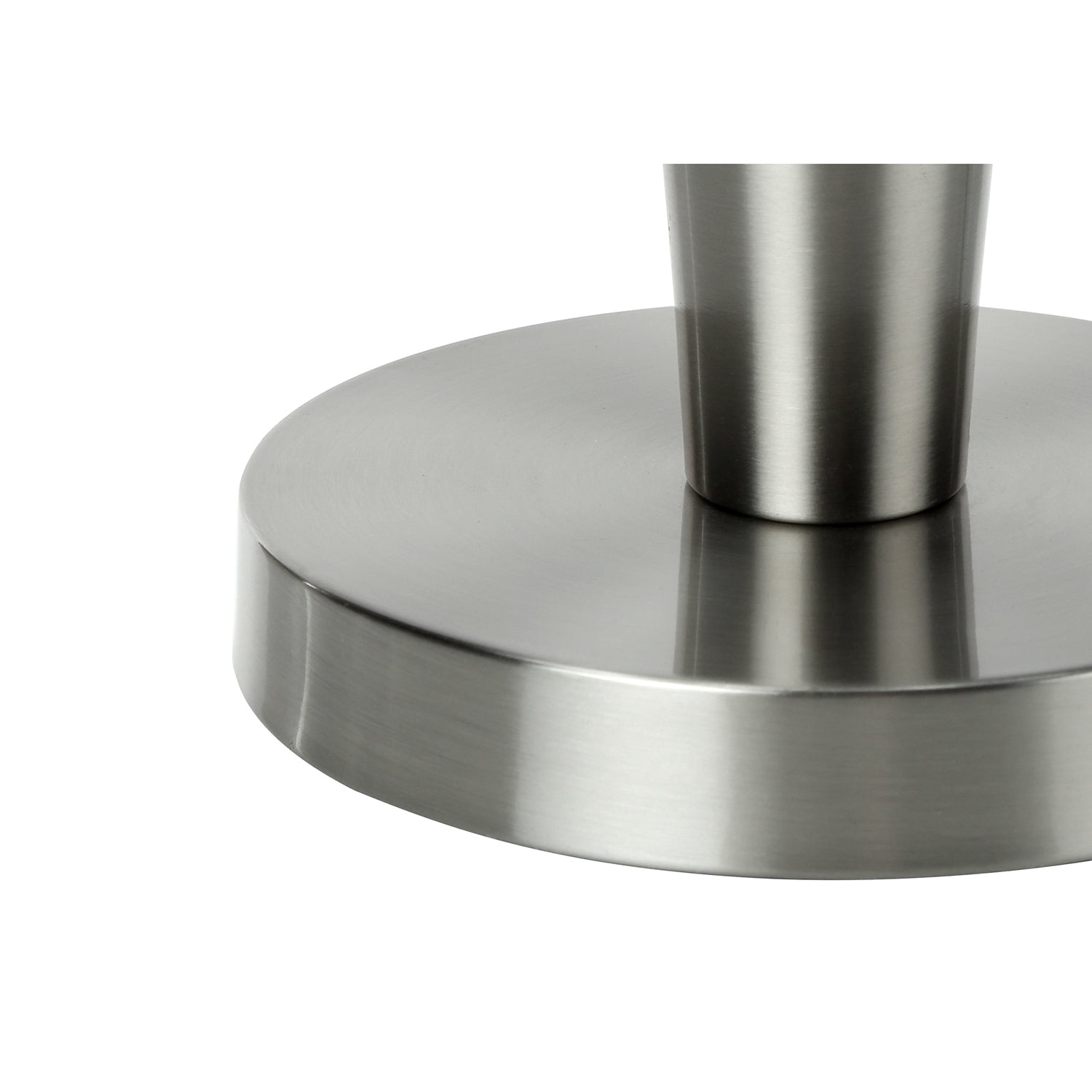 Monarch Specialties I 9642 - Luminaire, Ensemble De 2, 24"H, Lampe De Table, Nickel , Abat-jour Gris, Contemporain - Simple Boutique