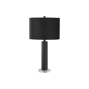 Monarch Specialties I 9658 - Luminaire, 28"H, Lampe De Table, Métal Noir, Abat-jour Noire, Contemporain, Moderne - Simple Boutique