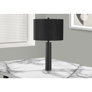 Monarch Specialties I 9658 - Luminaire, 28"H, Lampe De Table, Métal Noir, Abat-jour Noire, Contemporain, Moderne - Simple Boutique