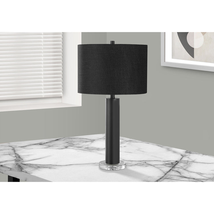 Monarch Specialties I 9658 - Luminaire, 28"H, Lampe De Table, Métal Noir, Abat-jour Noire, Contemporain, Moderne - Simple Boutique
