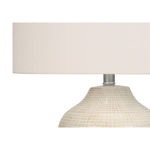 Monarch Specialties I 9704 - Luminaire, 26"H, Lampe De Table, Crème, Abat-jour Ivoire / Crème, Contemporain - Simple Boutique