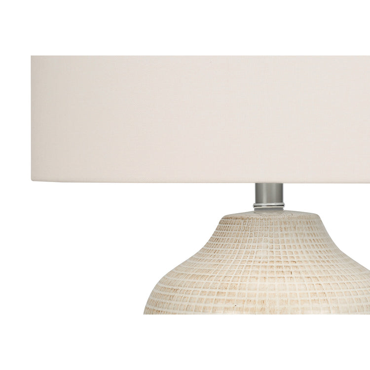 Monarch Specialties I 9704 - Luminaire, 26"H, Lampe De Table, Crème, Abat-jour Ivoire / Crème, Contemporain - Simple Boutique