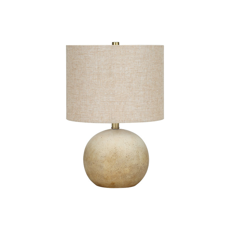 Monarch Specialties I 9718 - Luminaire, 20"H, Lampe De Table, Béton Beige, Abat-jour Beige., Contemporain - Simple Boutique