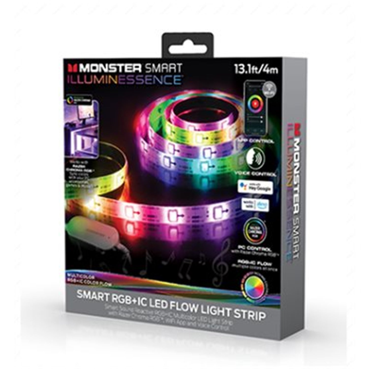 Monster - Bande Lumineuse LED Intelligente, Longeur de 4 Mètres, Réactif au Son - Simple Boutique